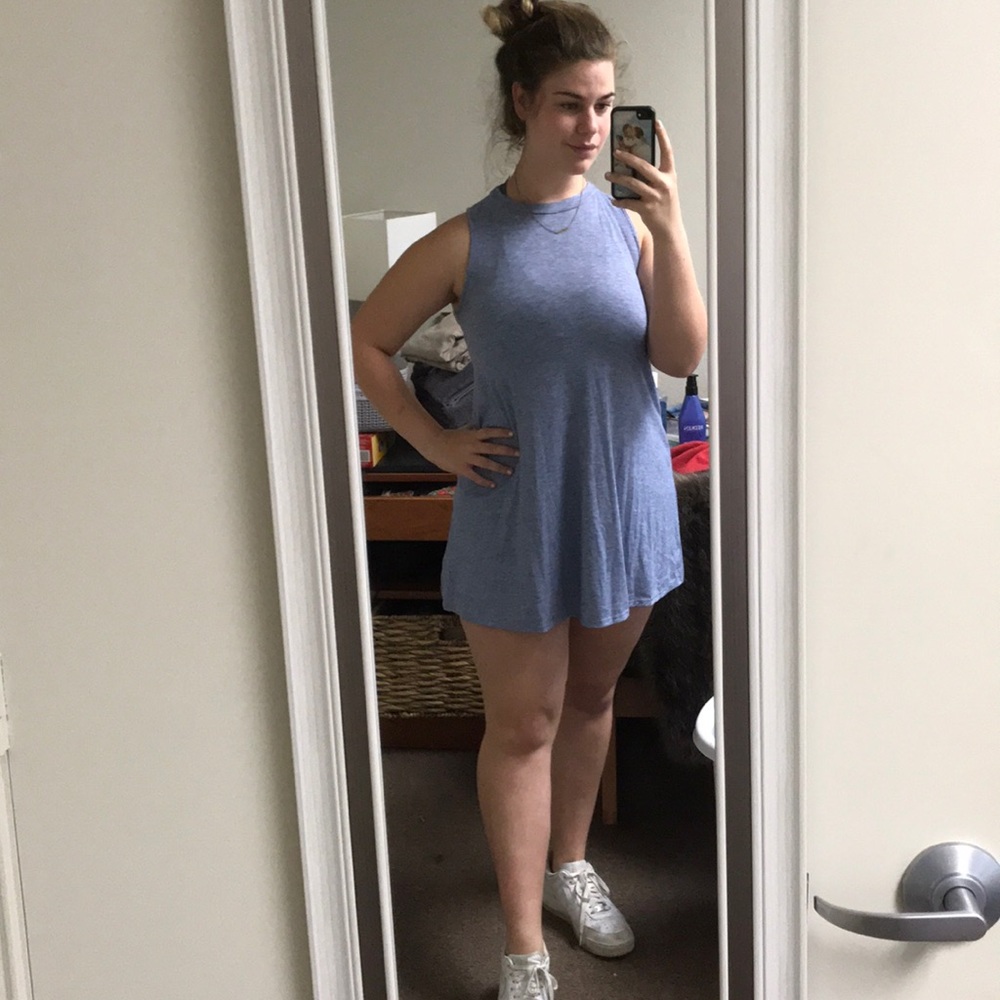 casual blue dress